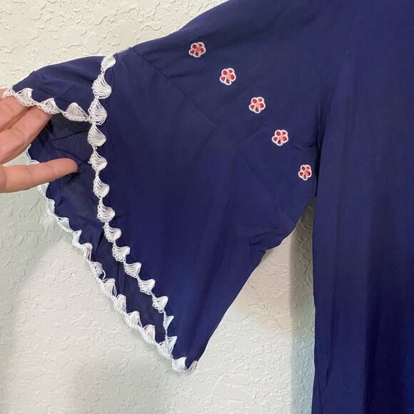 Ashir Aley 100% Cotton Embroidered Bohemian Loose Fitting Top - Picture 5 of 13